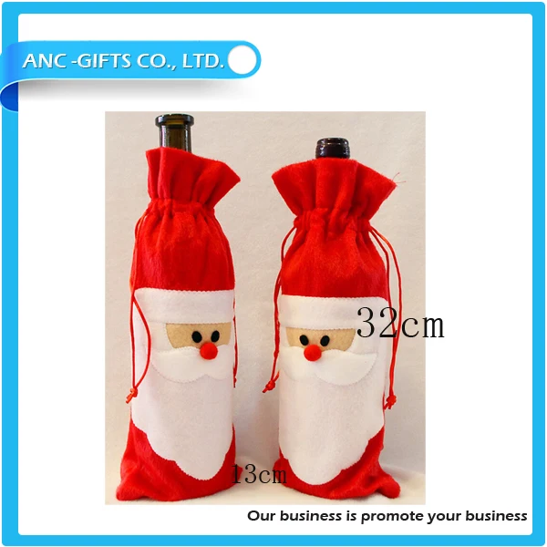 custom merry christmas gifts bags cotton linen canvas drawstring
