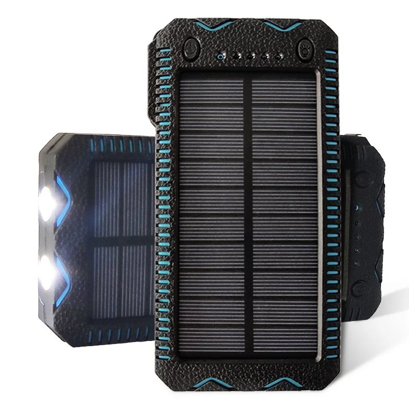 Waterproof outdoor solar charger cell phone portable solar cell powerbank 12000mAh with flashlight - ANKUX.COM