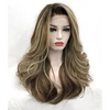 Fascinating synthetic lace front wig deep part blonde wig store balayage