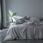 Top Quality Queen Size Gray Color 100% Pure Fiber Bamboo Bedding Sheet Sets For Sales