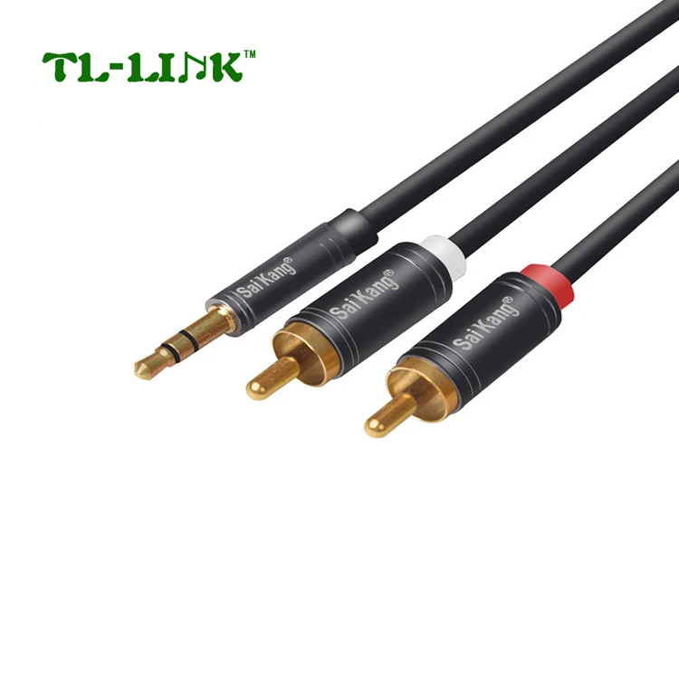 New Product 3.5mm to 2 RCA Jack male to male Audio Extention Cable 2 to 1 rca audio cable - ANKUX.COM