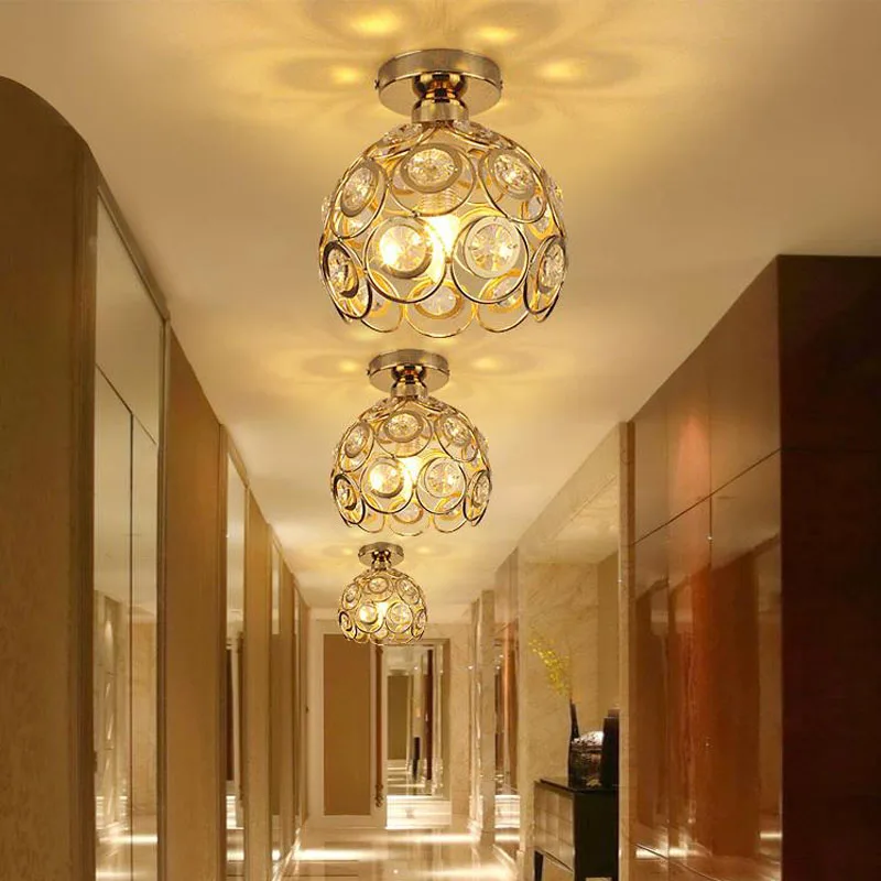 Vintage Metal Ceiling Lamp crystal Retro Lights  (1)