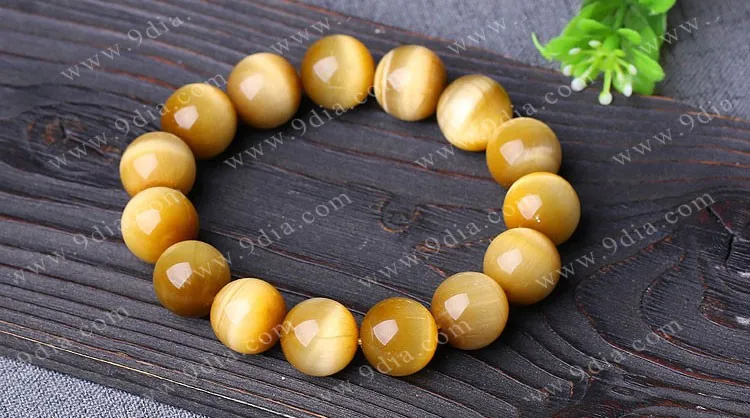 New Arrivals Gold Tiger Eye Charm Bracelet for Men 10mm-16mm Sizes with Natural Stone Beads for Weddings Anniversaries Parties