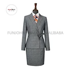 made in China polyester rayon fabric ladies office uniform skirt suit for women formal