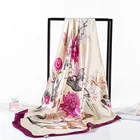 Korea versatile art decorative shawl silk square lurex scarf turkish satin scarf for women