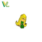 Customized professional Zinc Alloy lapel pins badge Colorful cartoon girl Wholesales 3D Pins Badge