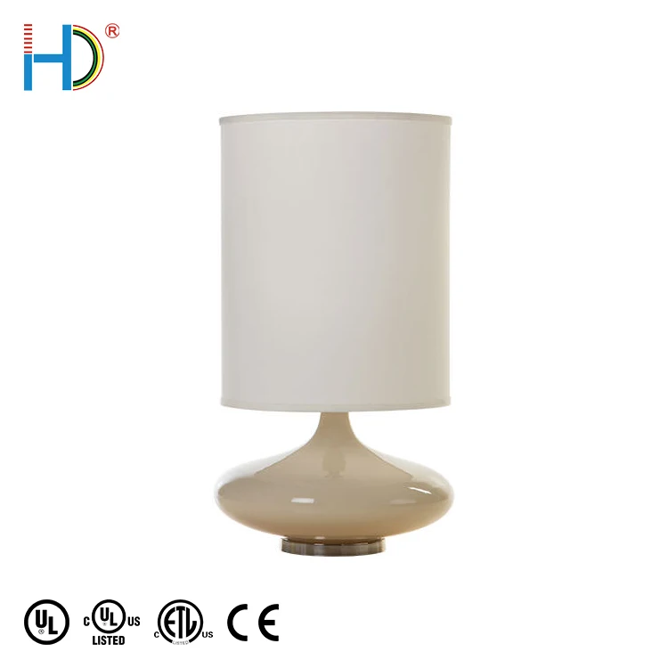 Wholesale Price New Modern Luxury Bedside Rocker Switch White Glass Table Lamp