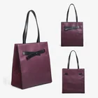 KA0170 2019 Trendy Genuine Leather Wine Tote Bag for Women
