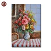 Handmade Wall Art Decor Palette Knife Floral Flower Vase Oil Painting On Canvas