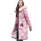 winter coat thickened parka women stitching slim long winter coat down cotton ladies down parka down jacket women 2018