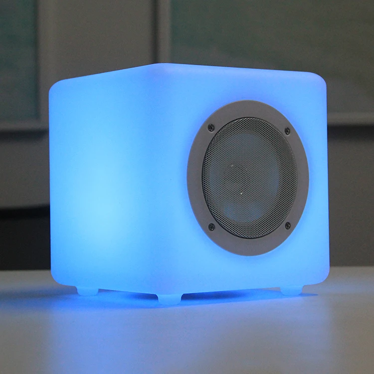 Portable audio player cube shape led speaker - ANKUX.COM
