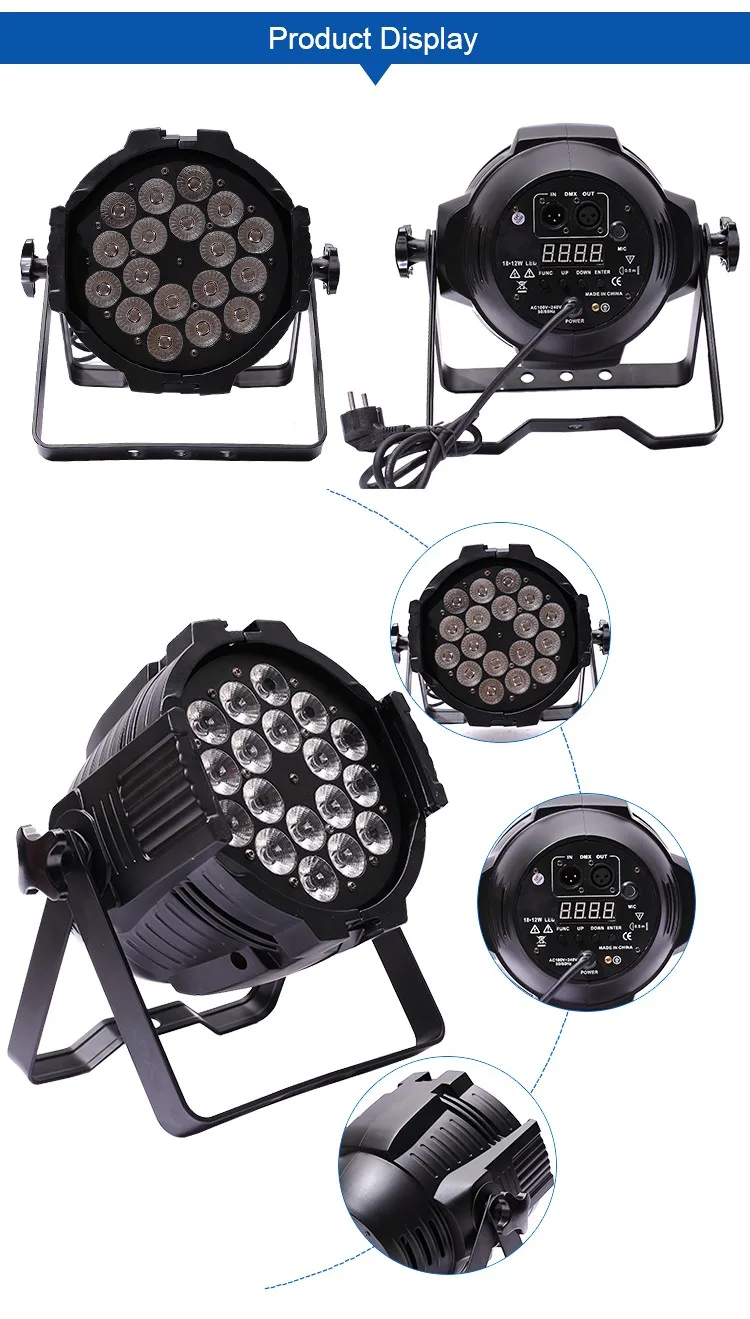 Factory price stage wash 18 x 18w rgbway 6 in1 led 54 3w par can light