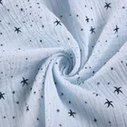 White star digital printed gauze muslin compact spinning yarn compact cotton woven fabric