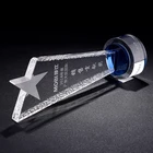 Business Gifts Hand Made Five Star Custom Crystal Trophy