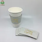 Cup Sleeve Corrugated Cafe Drink Disposable Paper Coffee Cup Sleeves Reusable Holder Cardboard For Hot Drinks