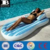 heavy-duty plastic inflatable sun bed PVC inflatable air bed with pillow folding portable inflatable pillow top pool mattress