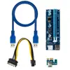 VER006C/007 60CM USB 3.0 Cable PCI-E USB Riser 1X to 16X to 6pin power cable for Bitcoin mining