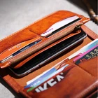 Long Wallet Clutch Wallet Best Real Men Vegetable Tanned Cow Leather Long Clutch Wallet Hand Bag 5091