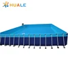 Customize size steel swimming pool Ground metal frame pool rectangular metal frame pool