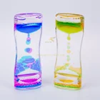 L0001A Promotional Acrylic Custom Cheap Liquid Timer Mini Bubble Water Hourglass Wedding