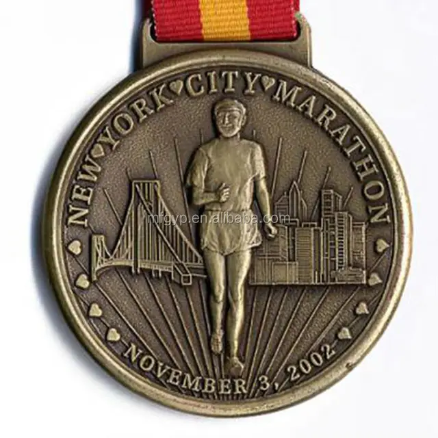 Arts and crafts custom sports marathon ribbon medals