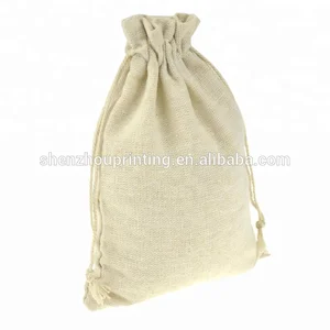 custom jute drawstring gift pouch drawstring natural linen bags
