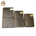 2019 Hot selling vintage soft cover notebook handmade journals real leather notepad