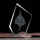3d Laser Engraved Crystal Islamic Wedding Crystal Gift