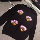Customized OEM Flower Embroidery Ladies Twinset Knit Sweater Dress new fashion ladies dress