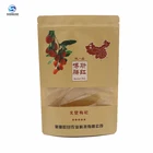 custom printed biodegradable colored stand up pouch craft paper bag with ziplock and window