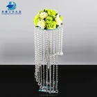 Elegant Crystal Table Top Centerpieces Tall Crystal Flower Stand For Wedding Decor