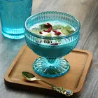 sunflower European relief clear crystal household yogurt small bowl dessert ice cream cup