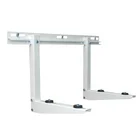 Split beam air conditioning support bracket for air conditioner with condenser pads