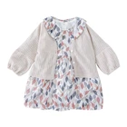 H3492/Large lapel dress knit cardigan baby girl dresses