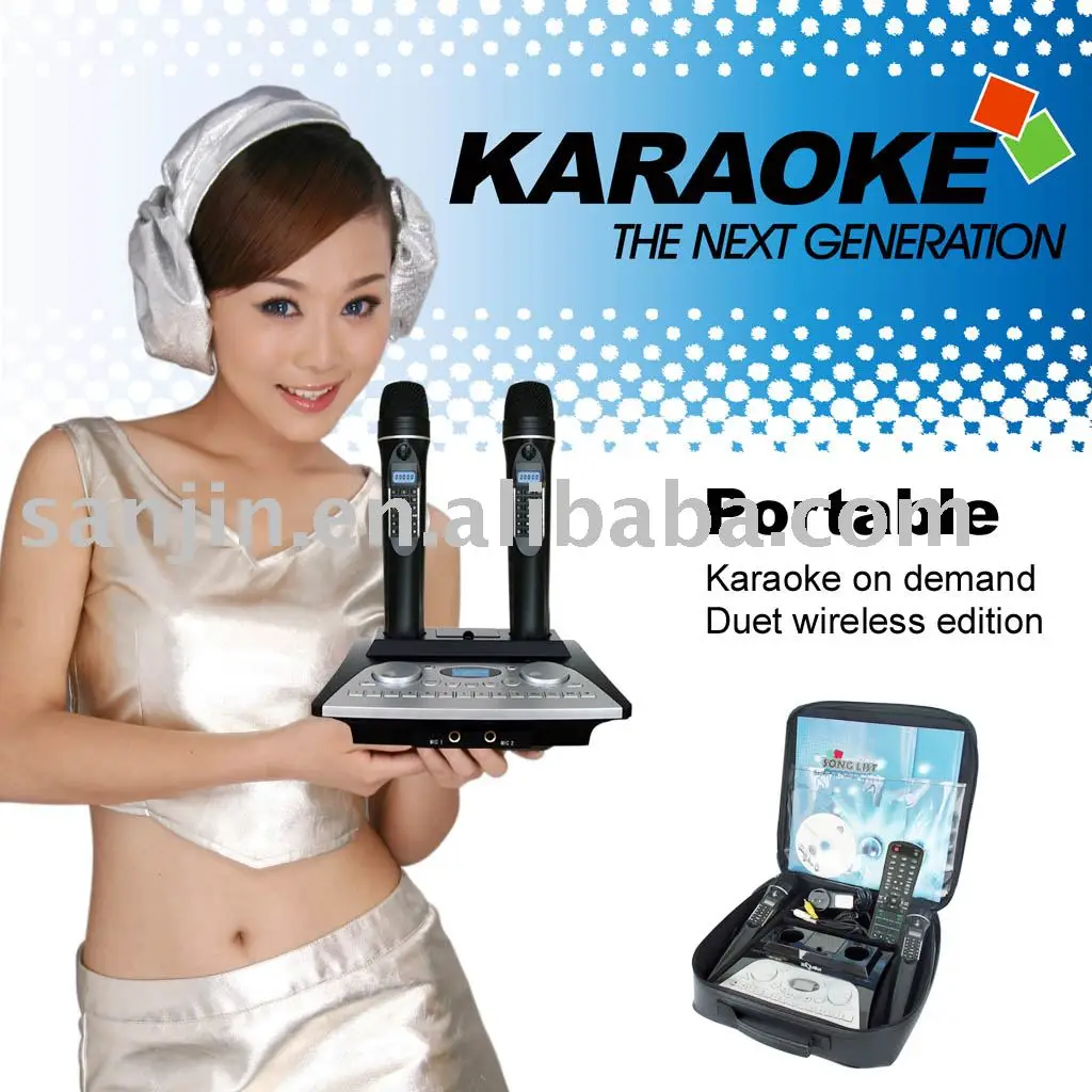 Magia cantare- Lungo mike karaoke sistema +wireless cifre microphone+4pcssd scanalature e carta 500gb disco rigido(opzionale)( Kod- 100/mk- 100) - ANKUX Tech Co., Ltd