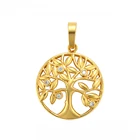 34095 xuping 24k gold plated tree pendant charms, fashion wholesale jewelry crystal stone tree of life pendant