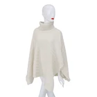 Soft comfortable beige mohair spring autumn knitting shawl