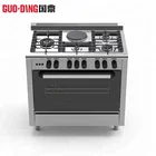 4 burner gas cooking range stainless steel electric oven