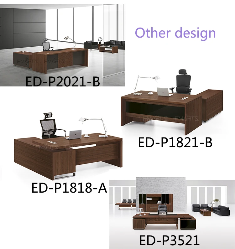 Perfect Design Simple Modern European Style MFC Table Furniture Executive Office Desk