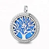 Newly Design 316L Stainless Steel Silver Magnetic Tree of Life Jewelry Diffuser Locket Pendant