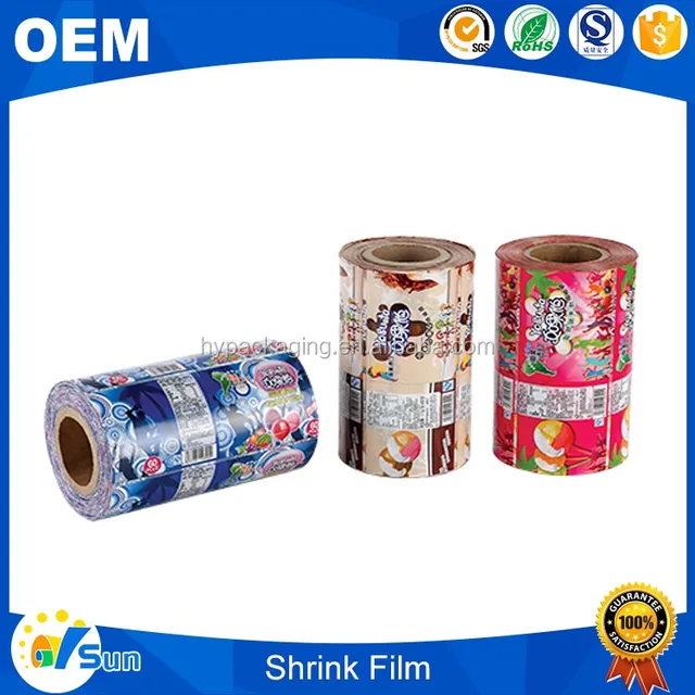 price packaging materials custom print pvc shrink wrap cans