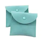 Custom luxury jewelry bag pouch With Button Velour Envelope For Earring