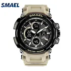 Watch Water Resistant Sport Electronic Smael Mens Watch 1708 Dual Time Wristwatches