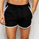 Wholesale OEM Men Short Length Runner Swim Shorts Mesh Lining Side pockets Drawstring waistband
