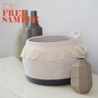 Wholesale laundry hamper storage belly cotton rope basket