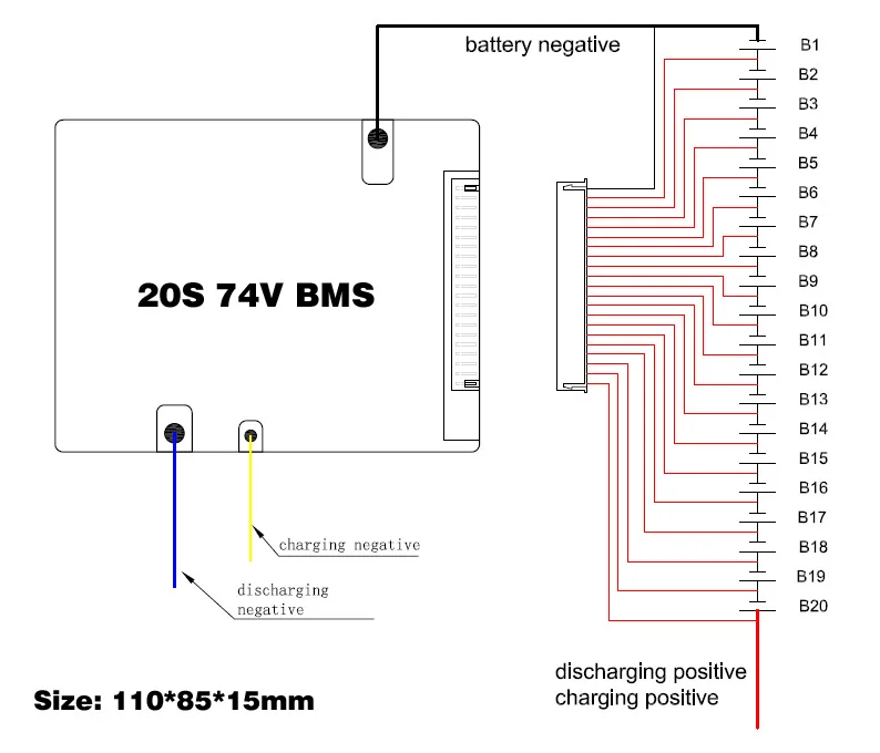 Bms 13s 48v схема подключения