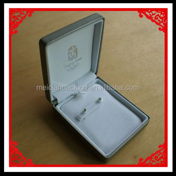 leather metal trinket box ear studs jewelry gift chest with lids