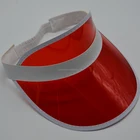 Factory direct sell red plastic sun visor with custom logo for 2018 summer promotional