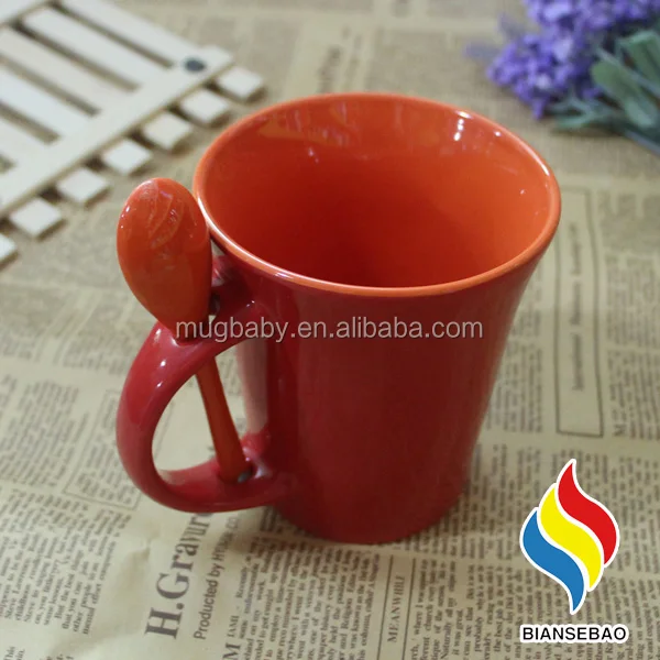 high quality merchandising promotional mug with spoon