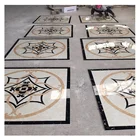 Luxury mosaic marble medallion square floor water jet designs for flooring
